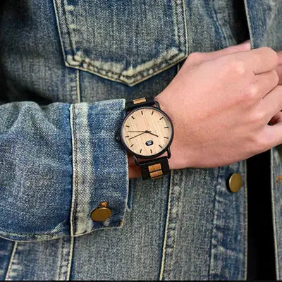 zegarek drewniany męski