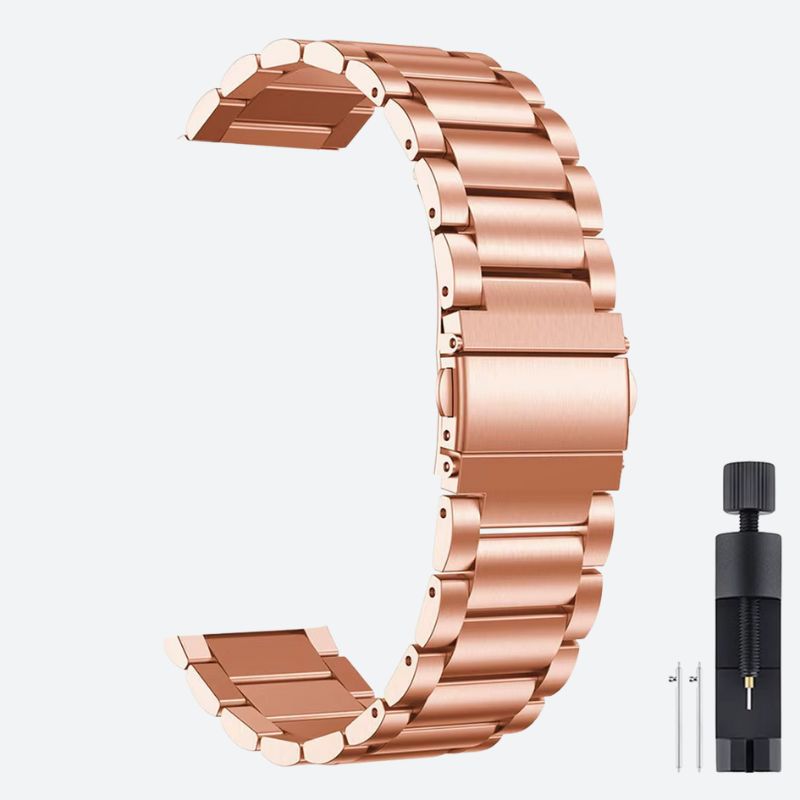 Różowozłota bransoleta ze stali nierdzewnej 18 mm, design z ogniw
