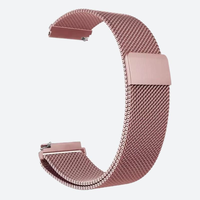 Różowozłota bransoleta mesh do zegarka 22 mm z zapięciem magnetycznym