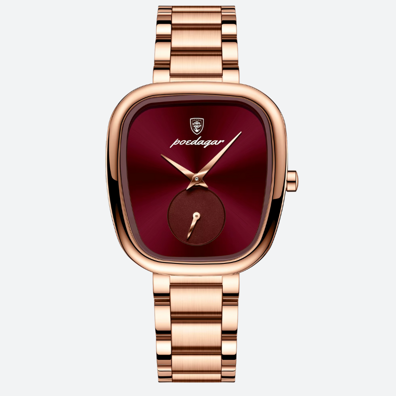 damski zegarek wodoodporny - Czerwony - Montre Vintage Femme