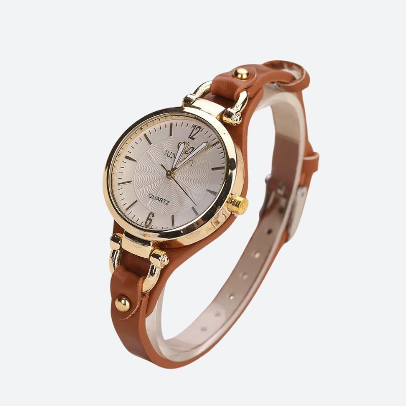 mały damski zegarek vintage - Brązowy - Montre Vintage Femme