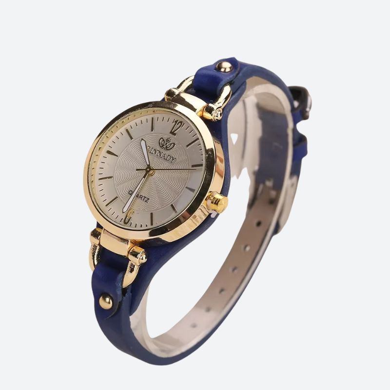 mały damski zegarek vintage - Niebieski - Montre Vintage Femme