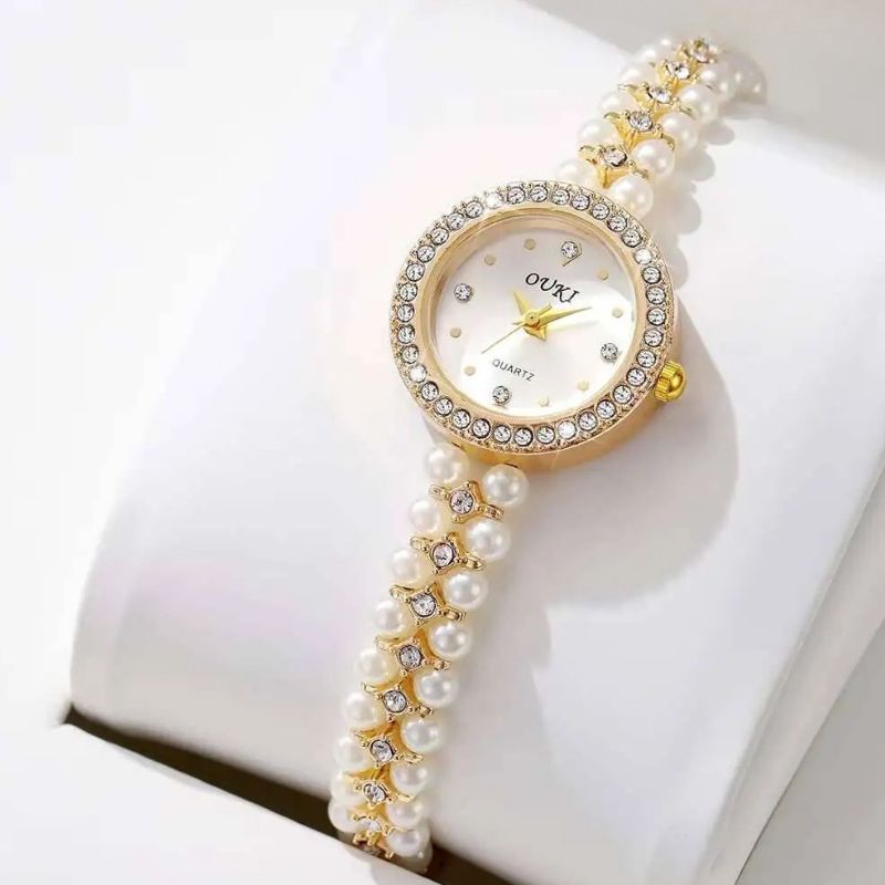Montre Vintage Femme Bracelet En Perle - Montre Vintage Femme
