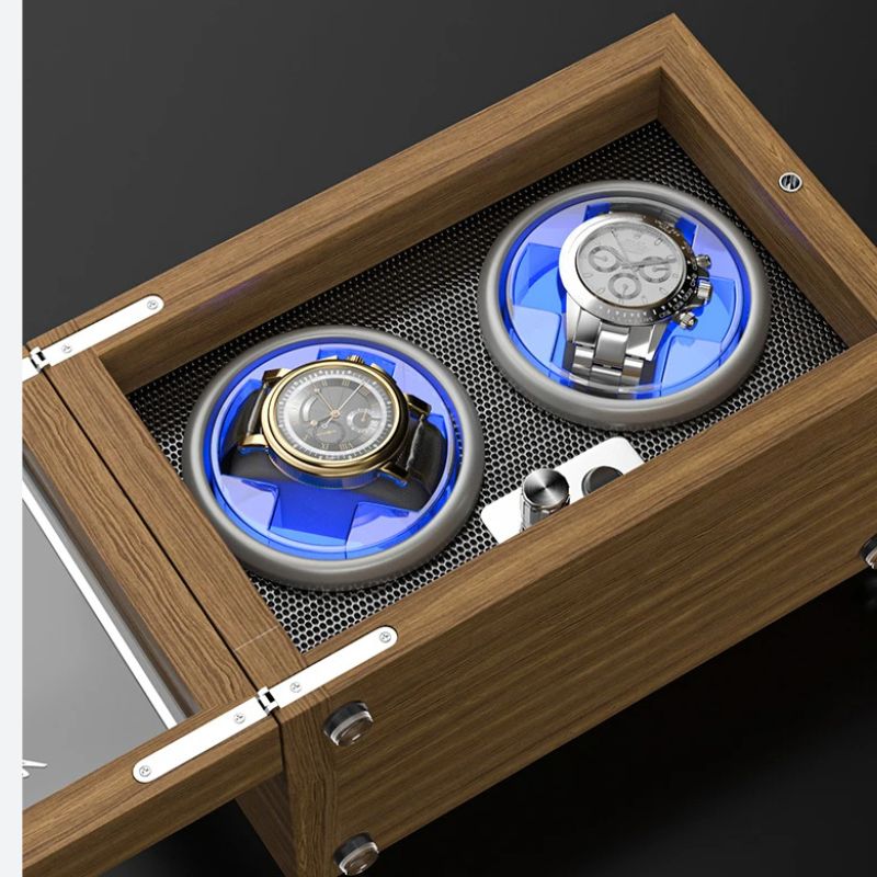 Remontoir automatique Bois et LED - Remontoir Montre Automatique