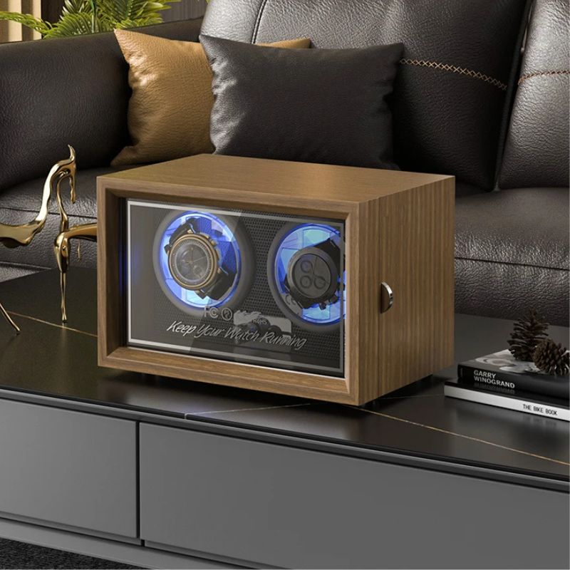 Remontoir automatique Bois et LED - Remontoir Montre Automatique