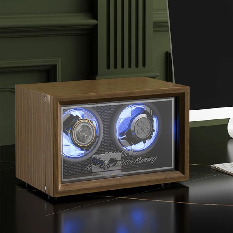 Remontoir automatique Bois et LED - Remontoir Montre Automatique