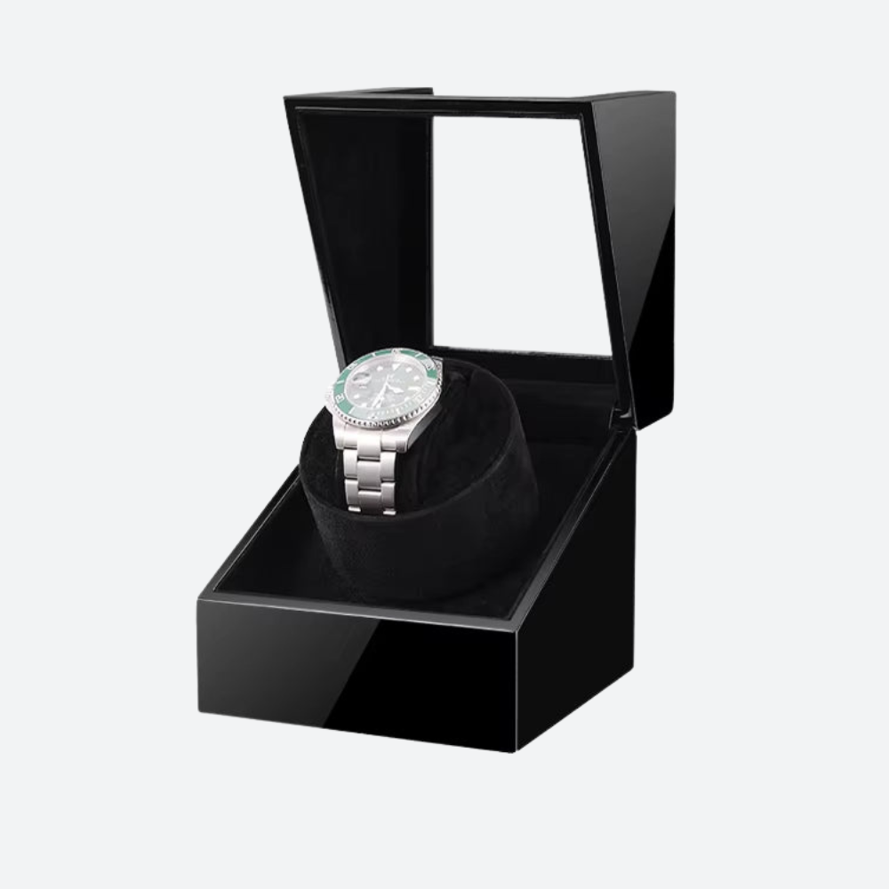 rotomat na 1 zegarek - Czarny połysk - Remontoir Montre Automatique