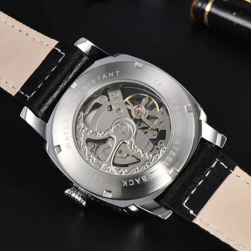 zegarek chronograf szkieletowy - Montre Squelette Homme
