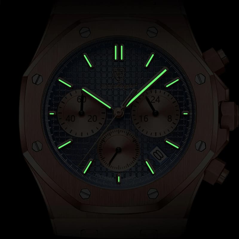 Zegarek chronograficzny męski Audemars Piguet Royal Oak w różowym złocie z niebieską tarczą