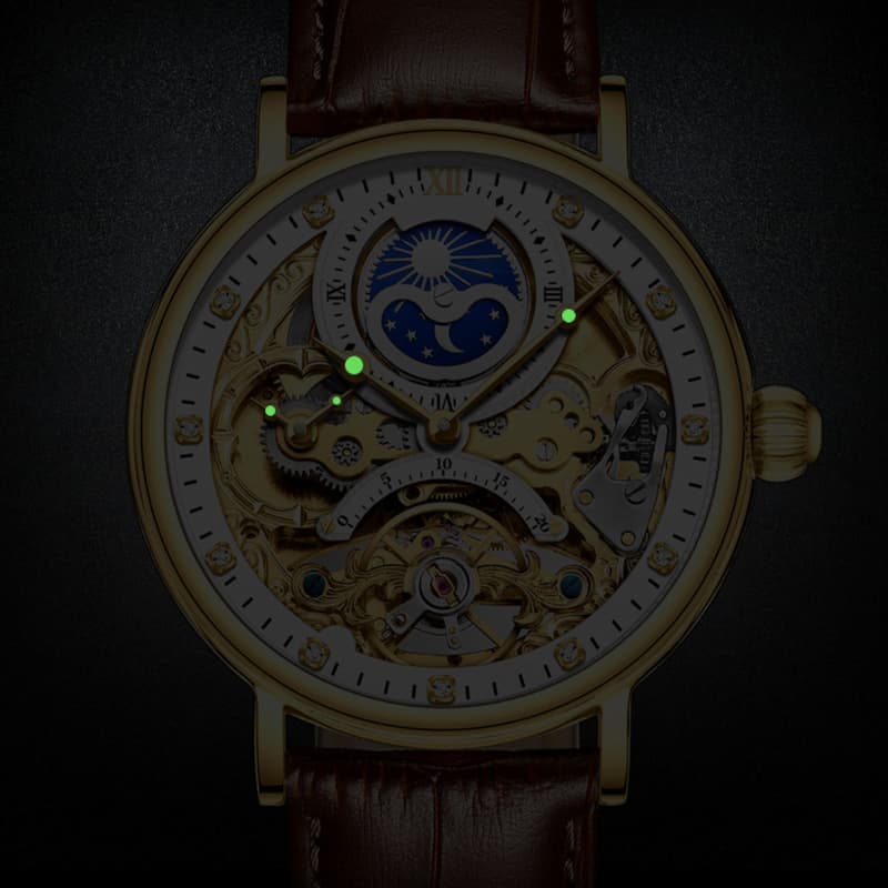 zegarek męski szkieletowy - Montre Squelette Homme