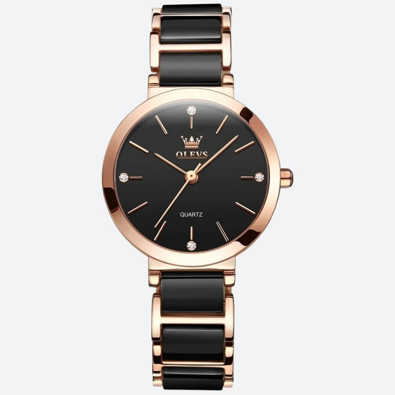 Zegarek okrągły - Czarny - Montre Vintage Femme