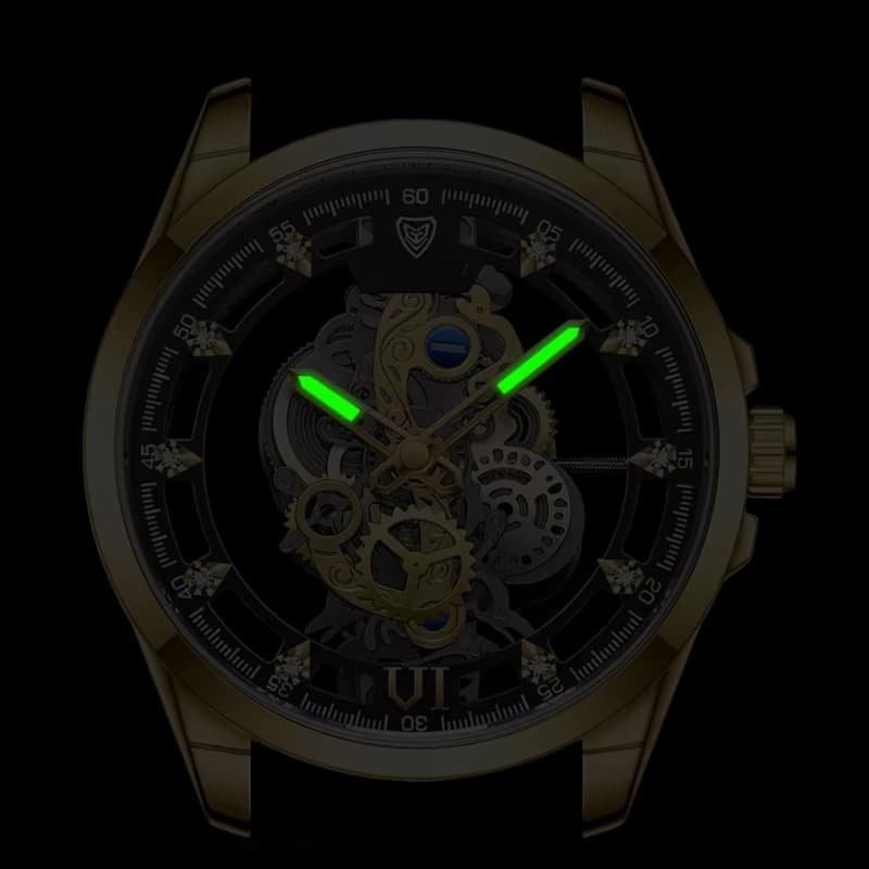 zegarek quartz zloty - Montre Squelette Homme